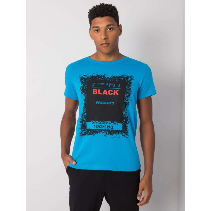 Tmavě tyrkysové pánské bavlněné tričko Brighton