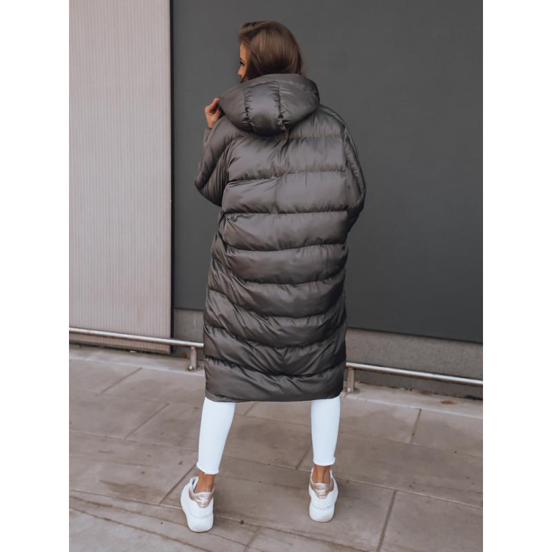 Női téli luxus dzseki hosszú NIFOR szürke