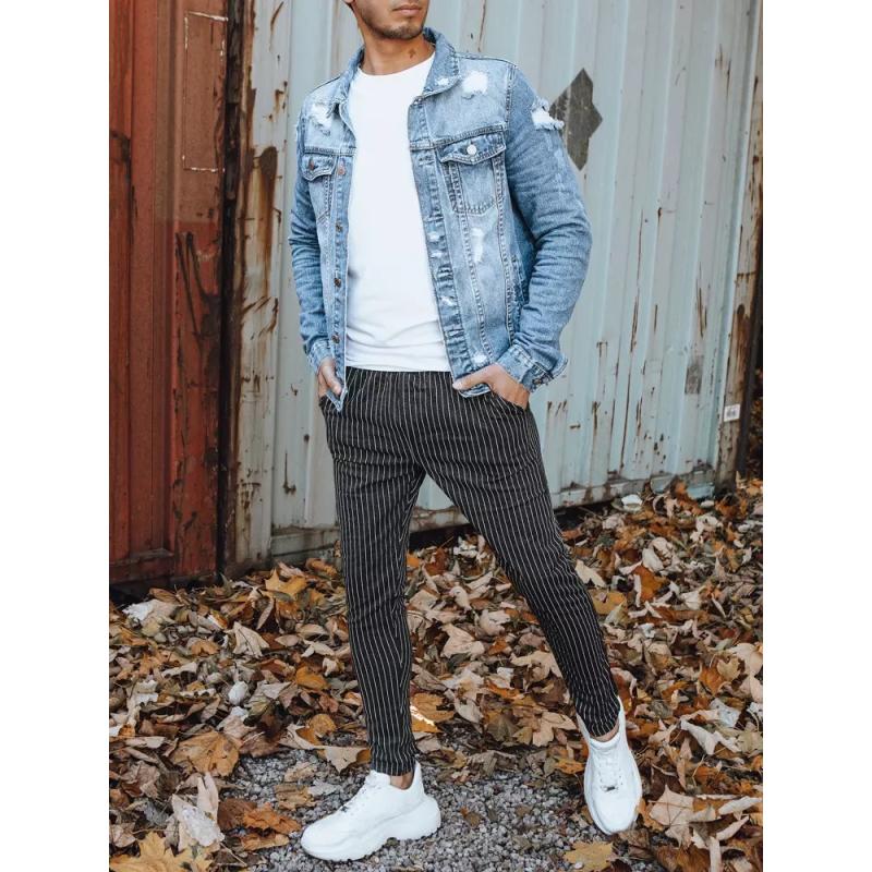 Férfi stílusos elegáns nadrág POLA sötétszürke