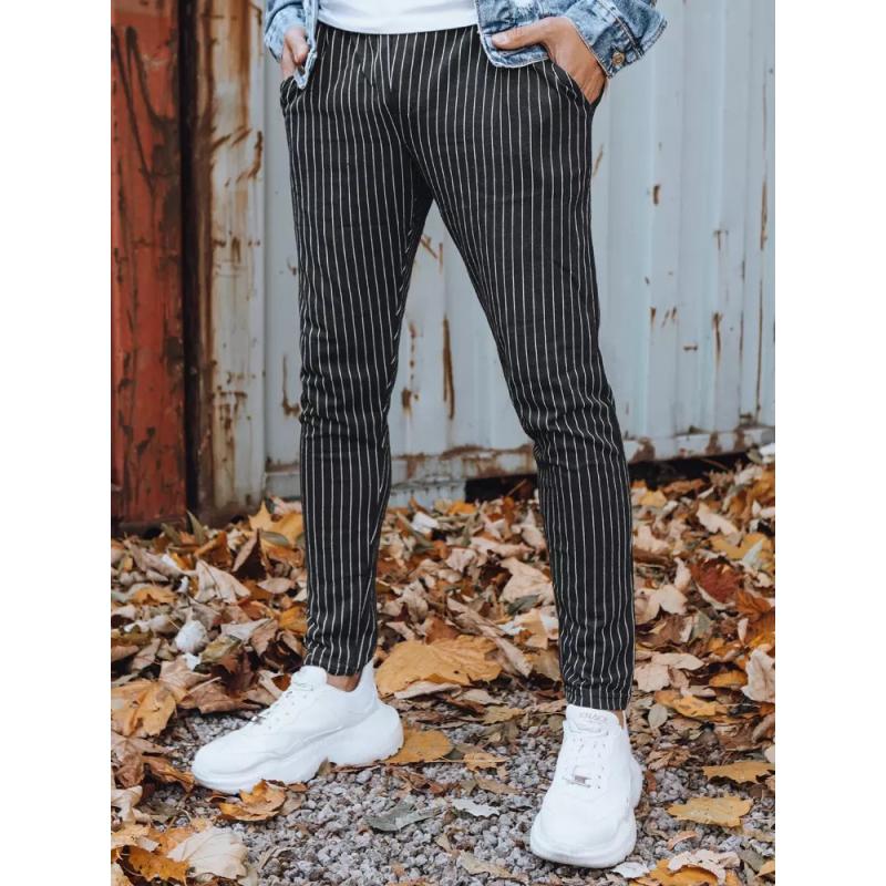 Férfi stílusos elegáns nadrág POLA sötétszürke