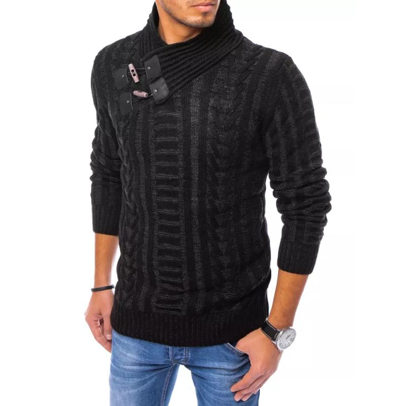 Pánsky zimný vzorovaný sveter OUT čierna