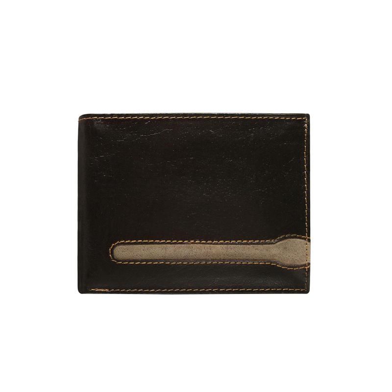 Hnedá horizontálna pánska peňaženka z pravej kože
