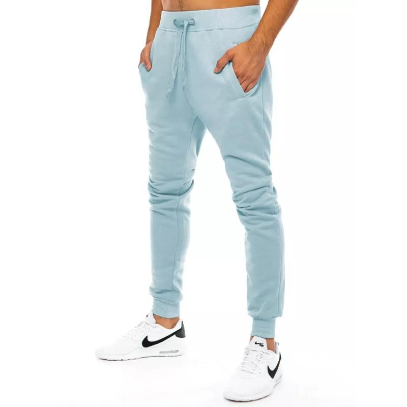 Pánske športové tepláky bez potlače CORO modré