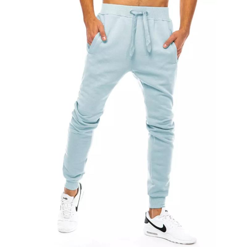 Pánske športové tepláky bez potlače CORO modré