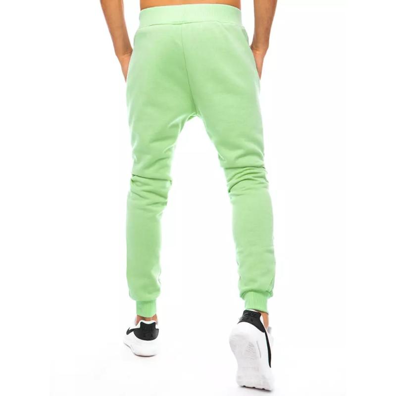 Pánske športové tepláky bez potlače CORO green