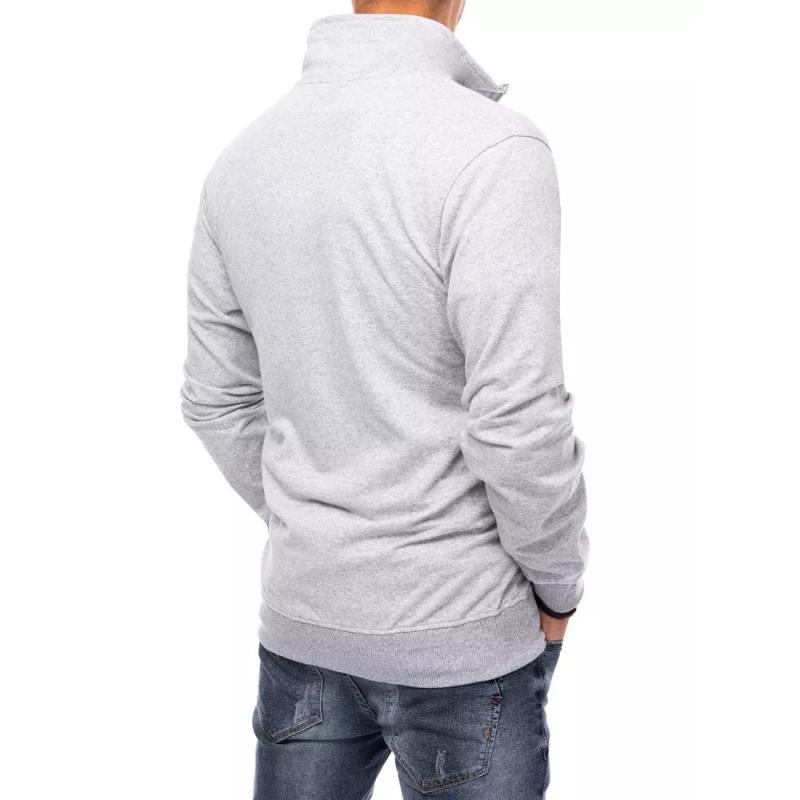 Pánská mikina na zip BAS světle šedá