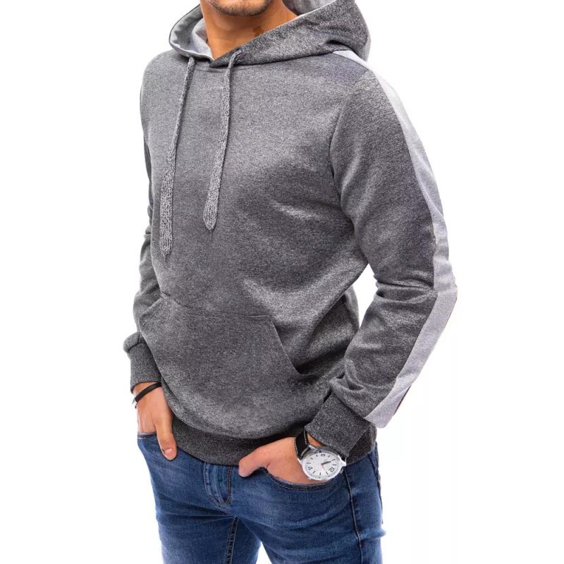 Férfi kapucnis pulóver VALE sötétszürke