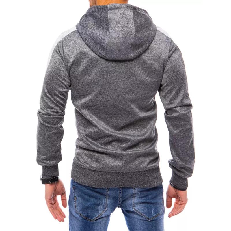 Férfi kapucnis pulóver VALE sötétszürke