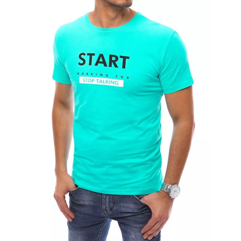 Pánske tričko s potlačou START zelené