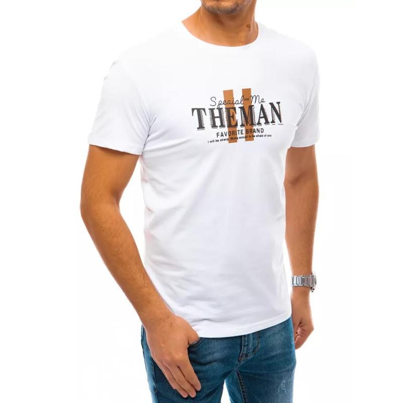 Pánske tričko s potlačou THEMAN biele