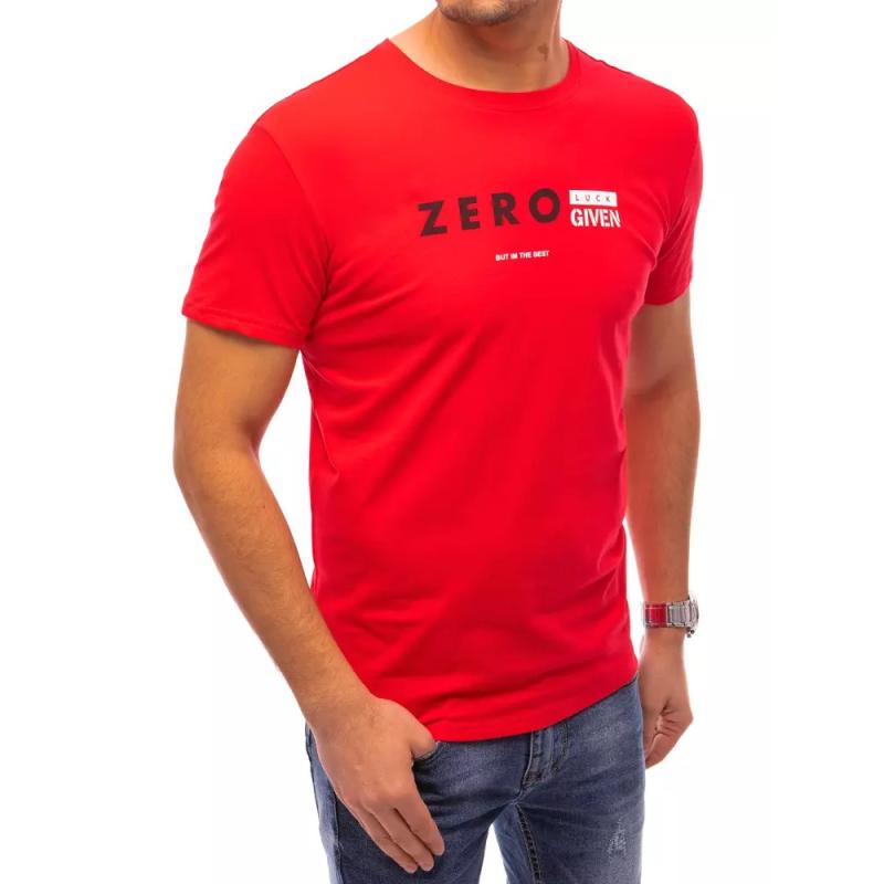 Pánske tričko s potlačou ZERO červené