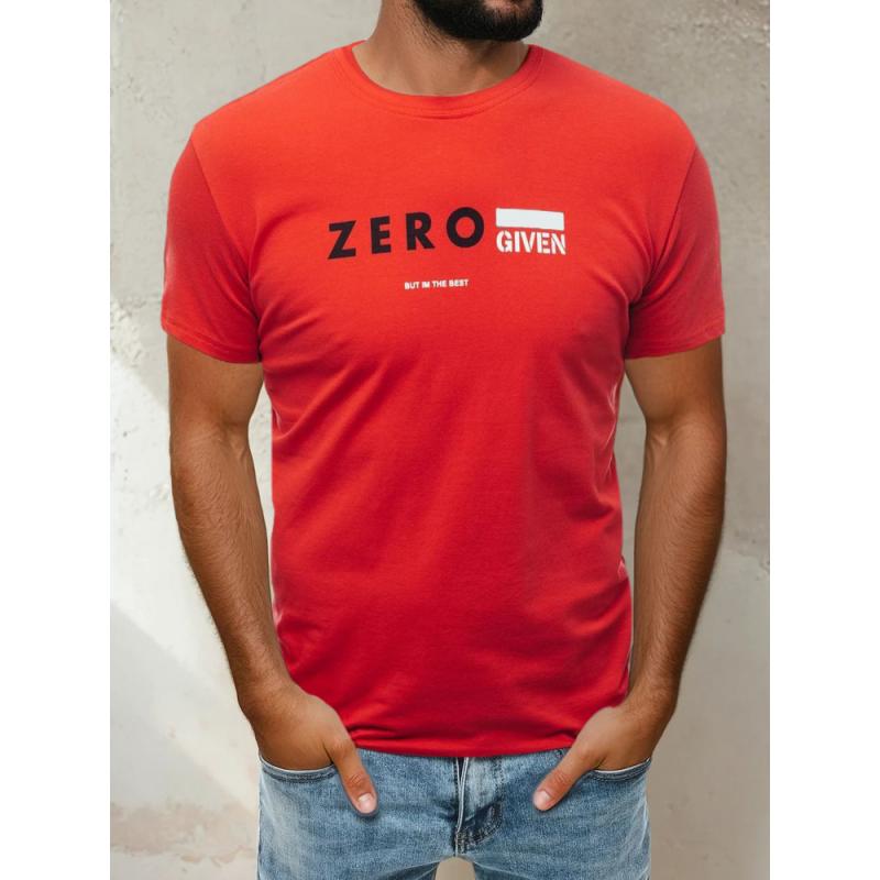 Férfi póló ZERO piros színnel nyomtatva