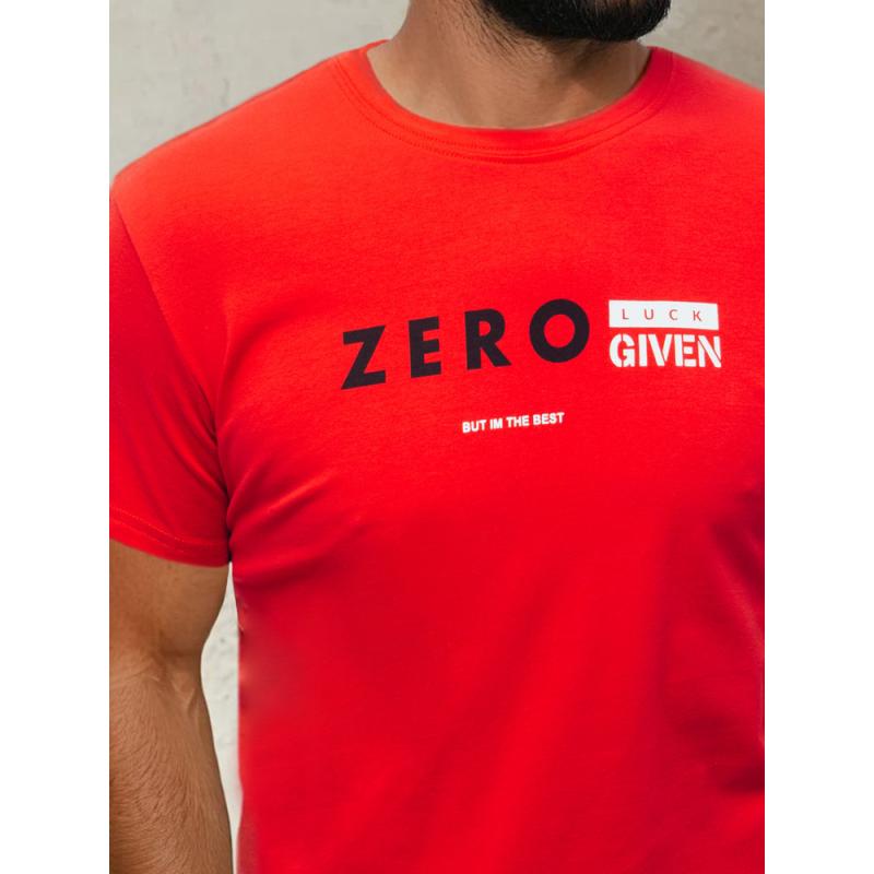 Férfi póló ZERO piros színnel nyomtatva