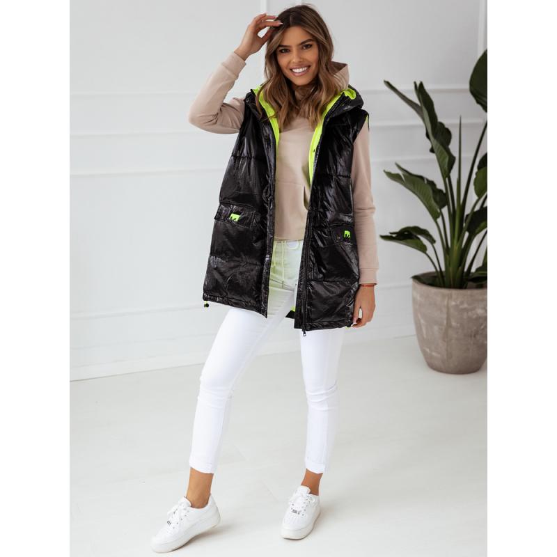 Női steppelt mellény MAYLO fekete