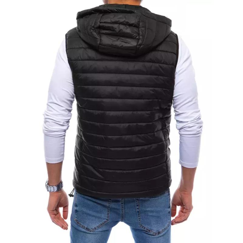 Férfi tavaszi steppelt mellény MILA MILA MILA fekete