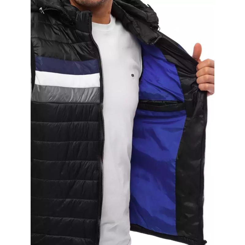 Férfi tavaszi steppelt mellény MILA MILA MILA fekete