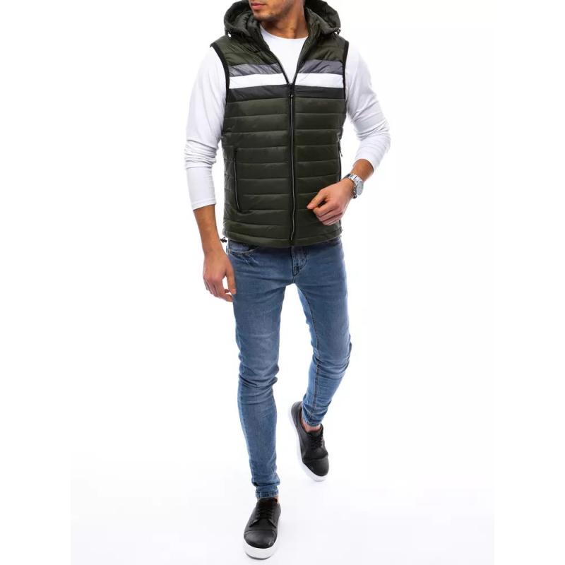 Pánská jarní prošívaná vesta MILA zelená