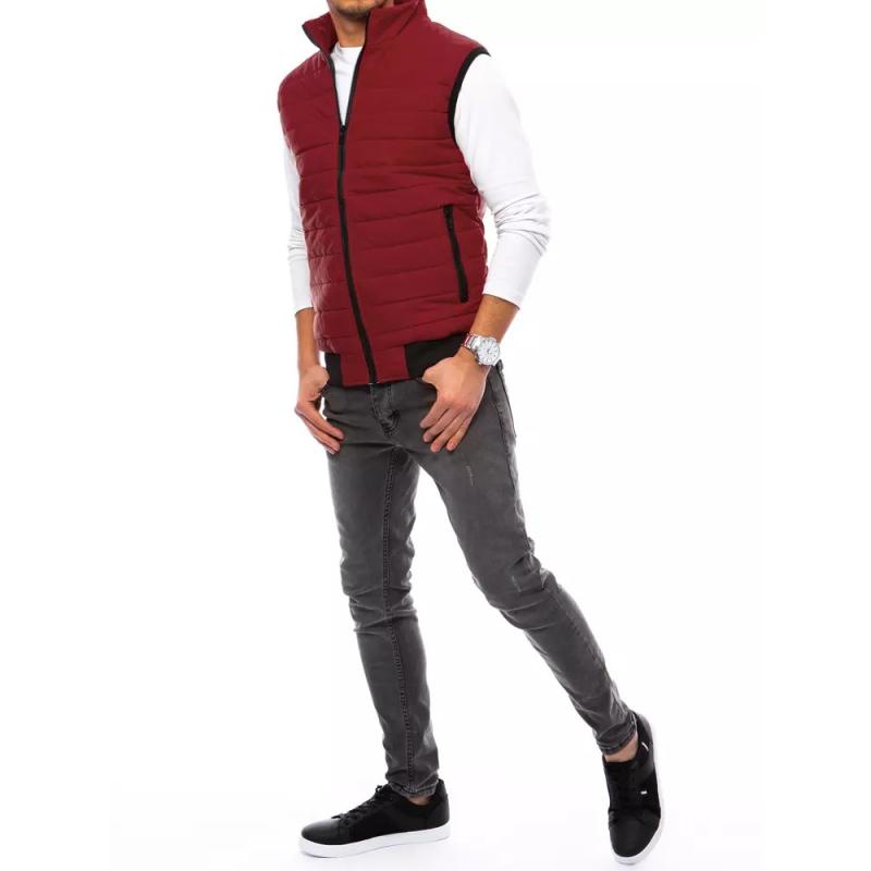 Pánská prošívaná vesta MILA bordó