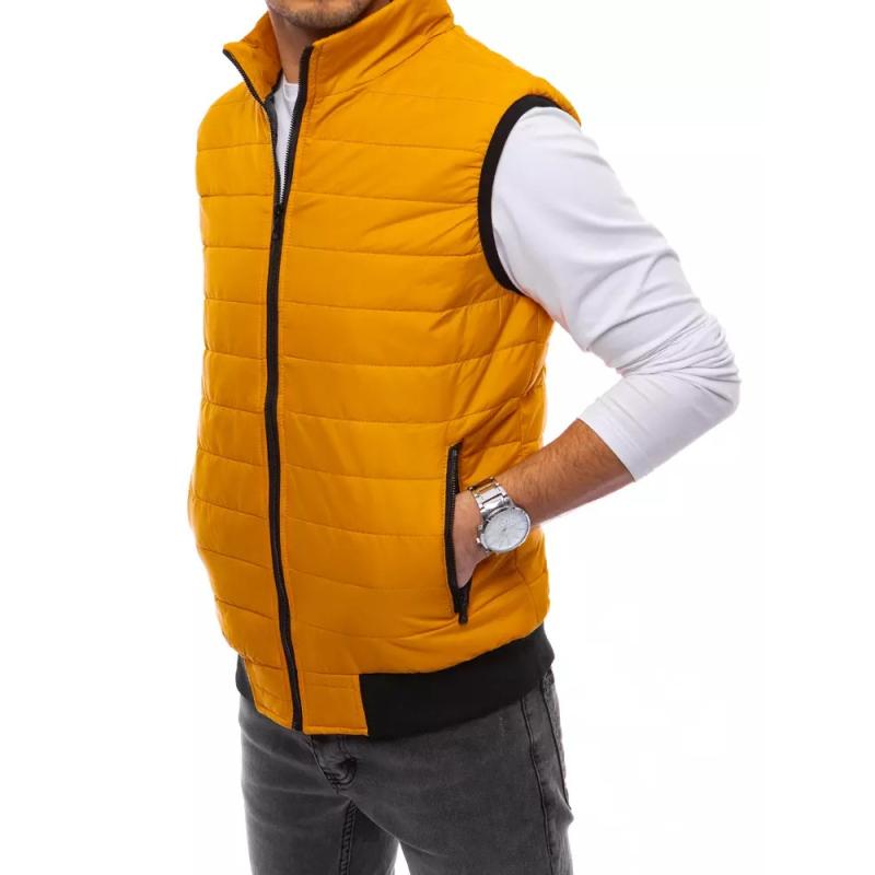 Férfi steppelt mellény MILA sötétsárga