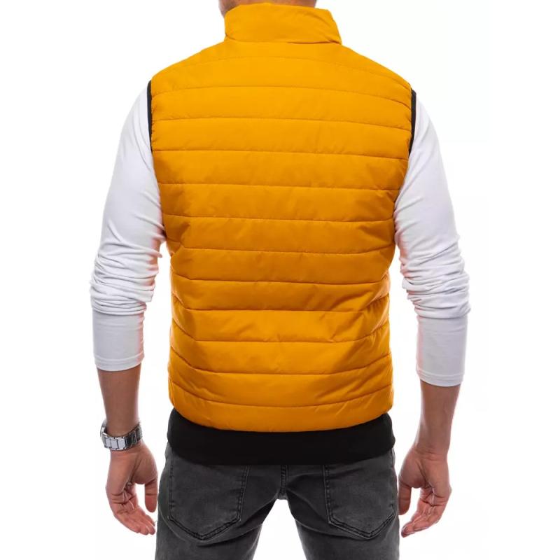 Férfi steppelt mellény MILA sötétsárga