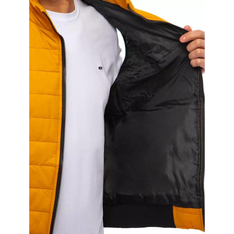 Férfi steppelt mellény MILA sötétsárga