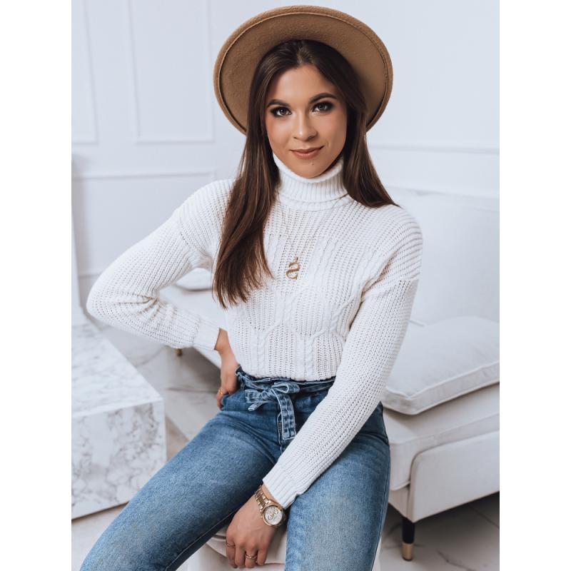 Női pulóver TRIXA ekrü színű