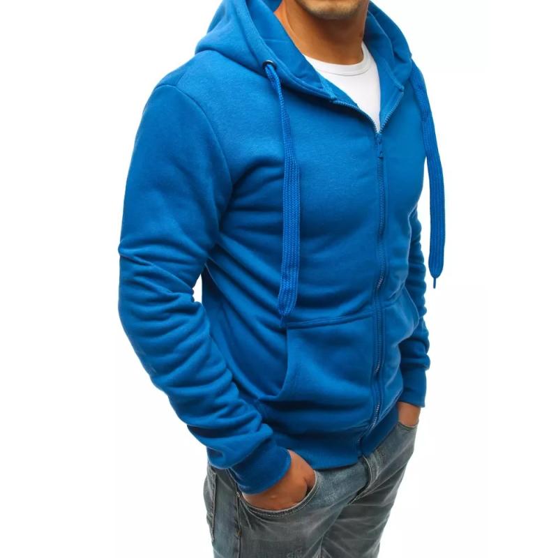 Pánska mikina s kapucňou BASE modrá