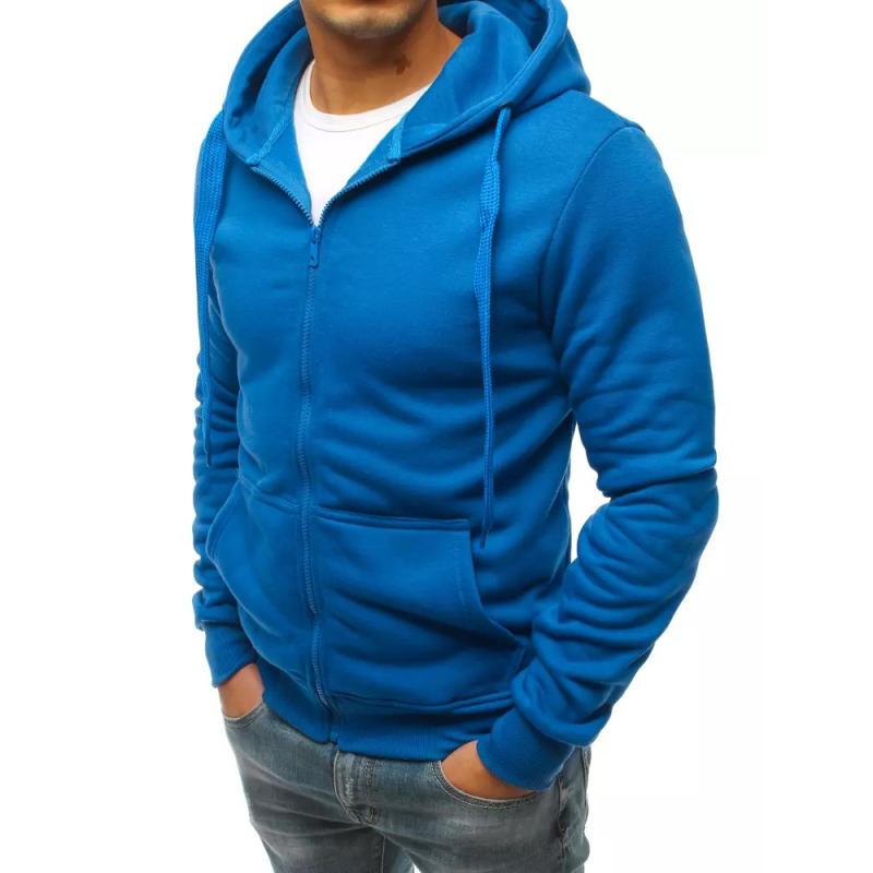 Pánska mikina s kapucňou BASE modrá