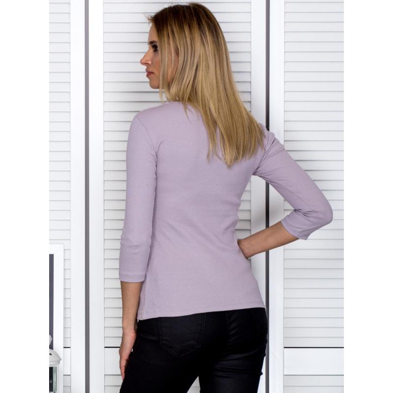 Női blúz dekoratív gyűrűkkel LOLA bézs színű