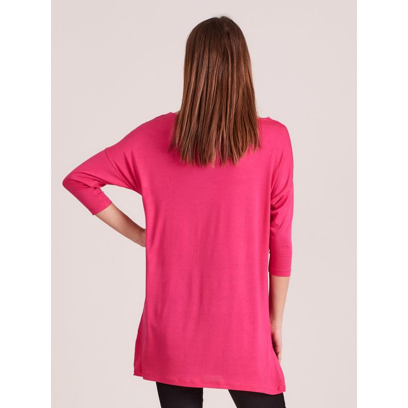Dámska tunika voľného strihu s vreckami HINA pink