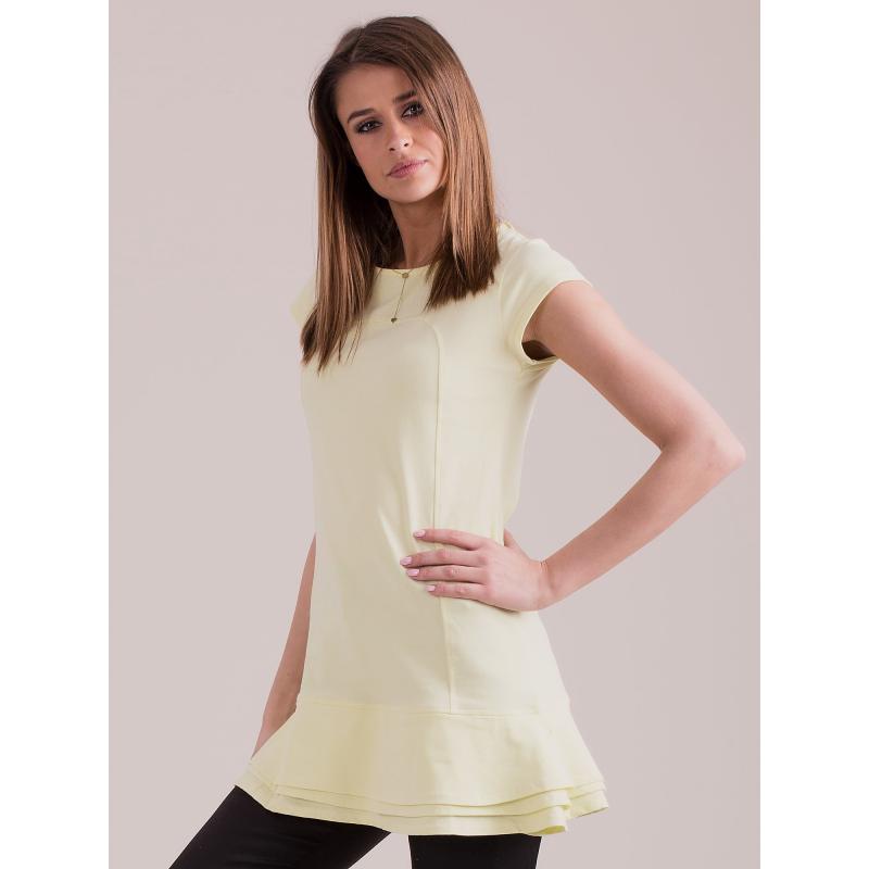 Dámská tunika s vrstvenými volány JENA zářivě žlutá 