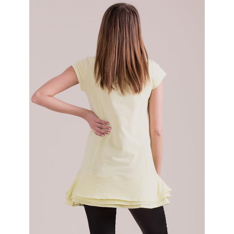 Dámská tunika s vrstvenými volány JENA zářivě žlutá 