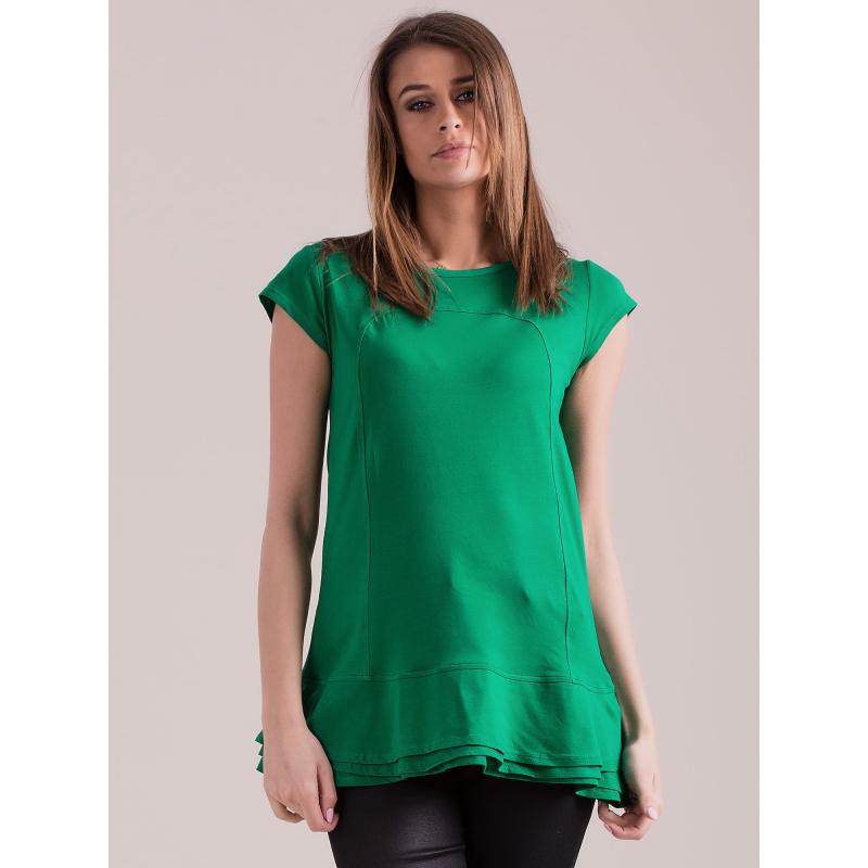 Dámská tunika s vrstvenými volány PRIA zelená 