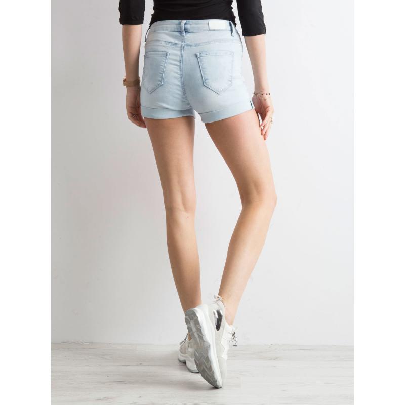 Dámske džínsové šortky s rozšírenými nohavicami BARREA modré
