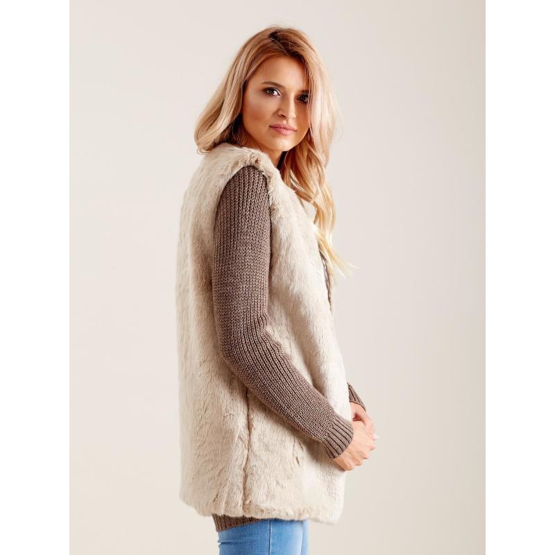 Női pehely mellény NIGHTS bézs