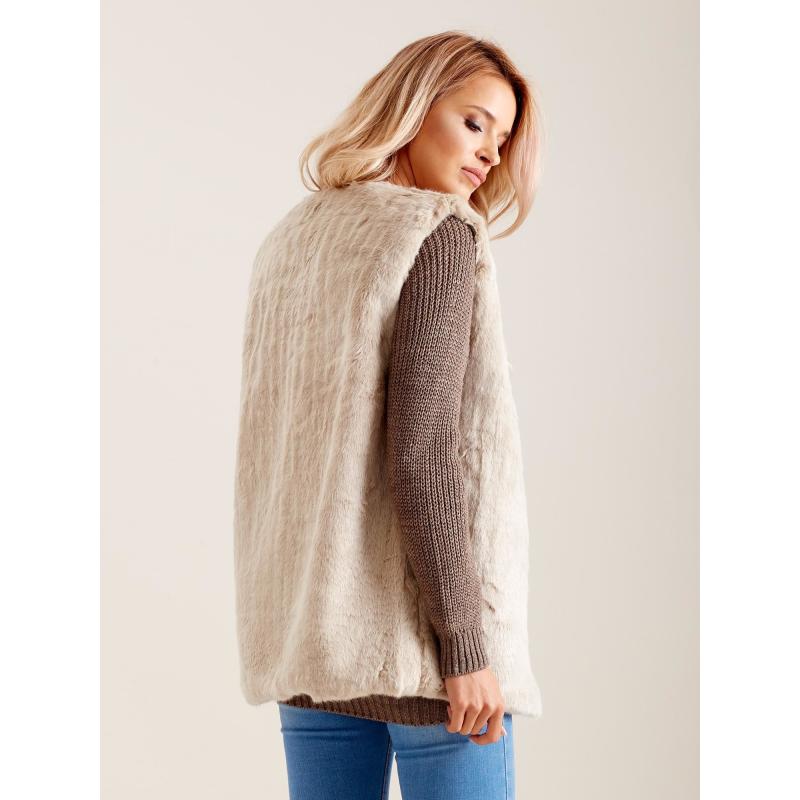 Női pehely mellény NIGHTS bézs