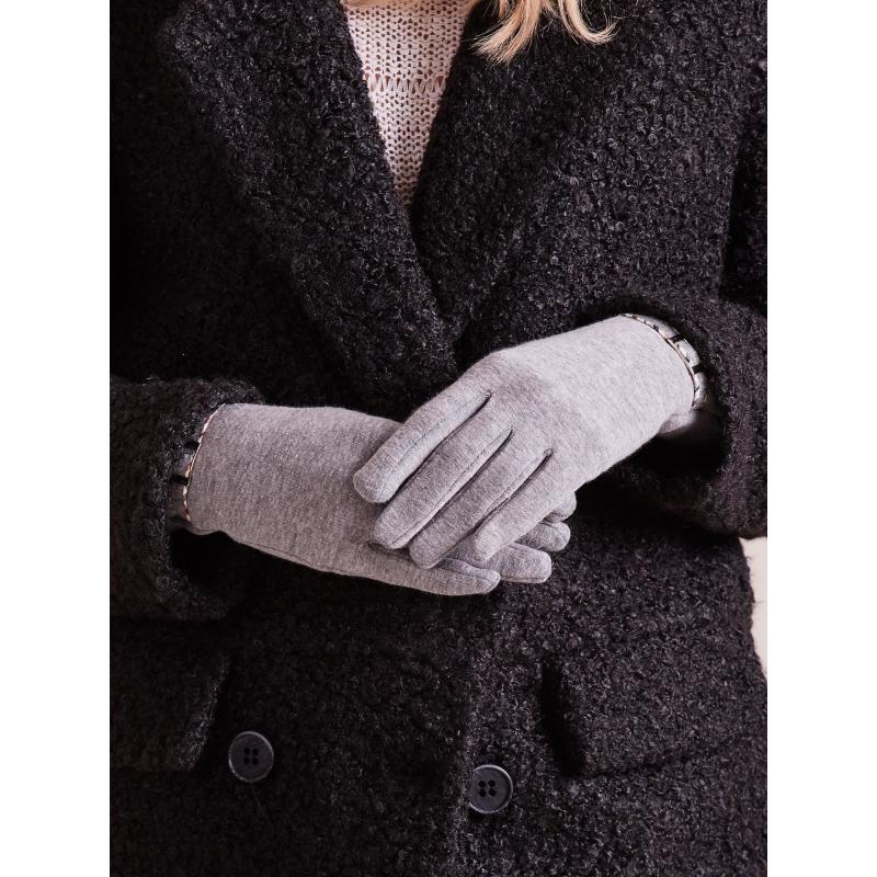 Női kesztyű csattal STIA szürke