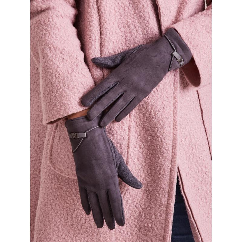 Dámske rukavice MADALYN tmavo šedé