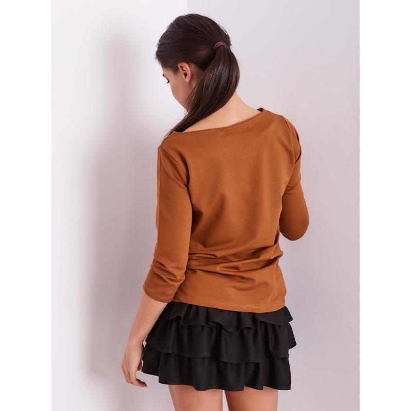 Dámska blúzka s vreckom POCKA hnedá