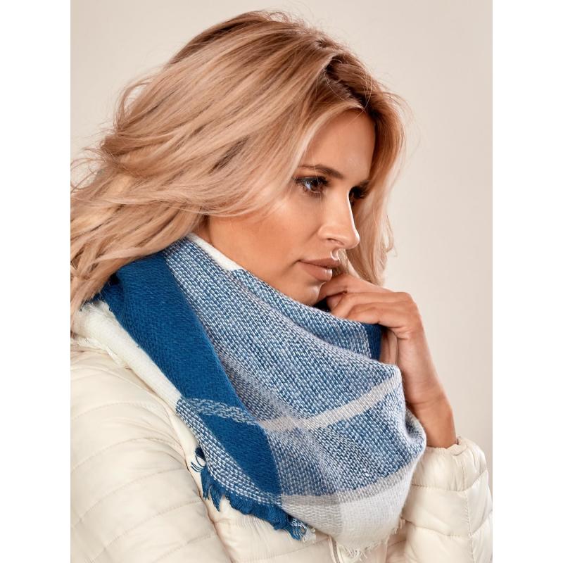 Dámska pletená šatka BRIA modrá