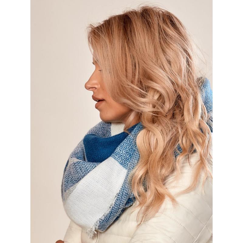 Dámska pletená šatka BRIA modrá