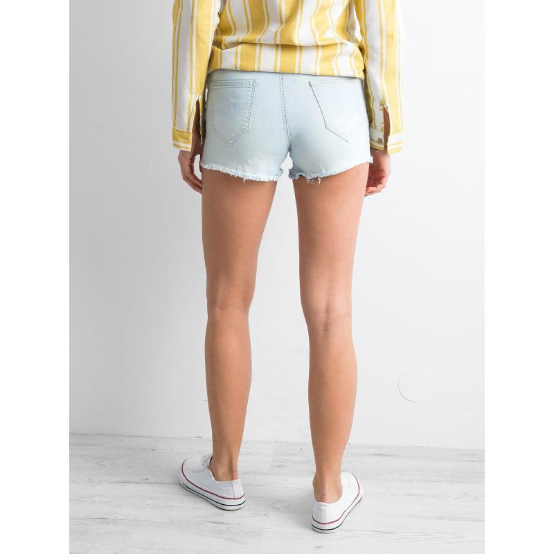 Dámské šortky s perlami džínové PERL světle modré 