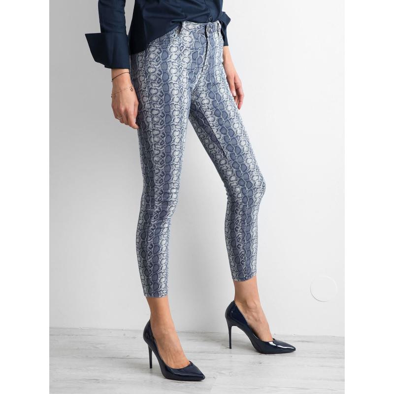 Női nyomtatott farmer SNAKE kék