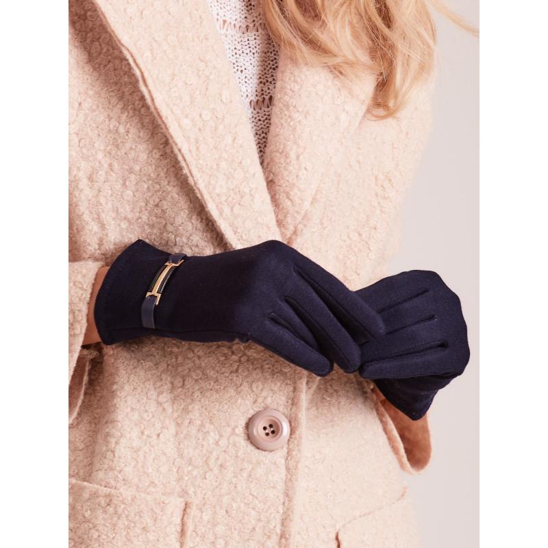 Női kesztyű csatos KARSYN sötétkék