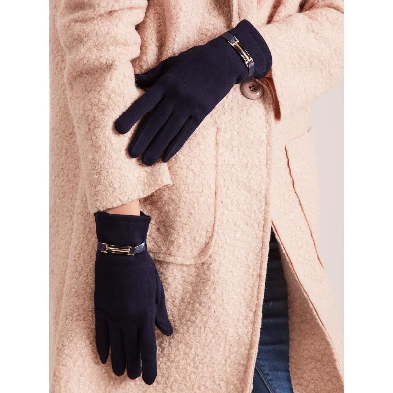 Női kesztyű csatos KARSYN sötétkék