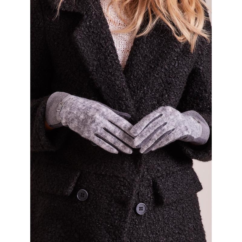 Női kötött kesztyű VALERIE sötétszürke