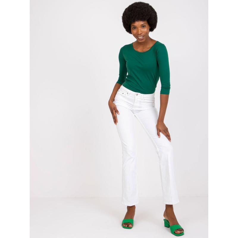 Női pamut blúz MONA sötétzöld