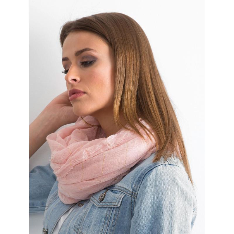 Dámský šátek s kovovou nití PAYTON světle růžový 