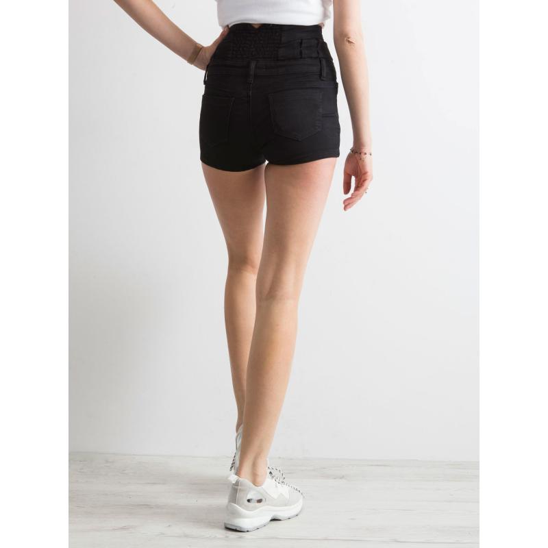 Dámske šortky s vysokým pásom NYAN black