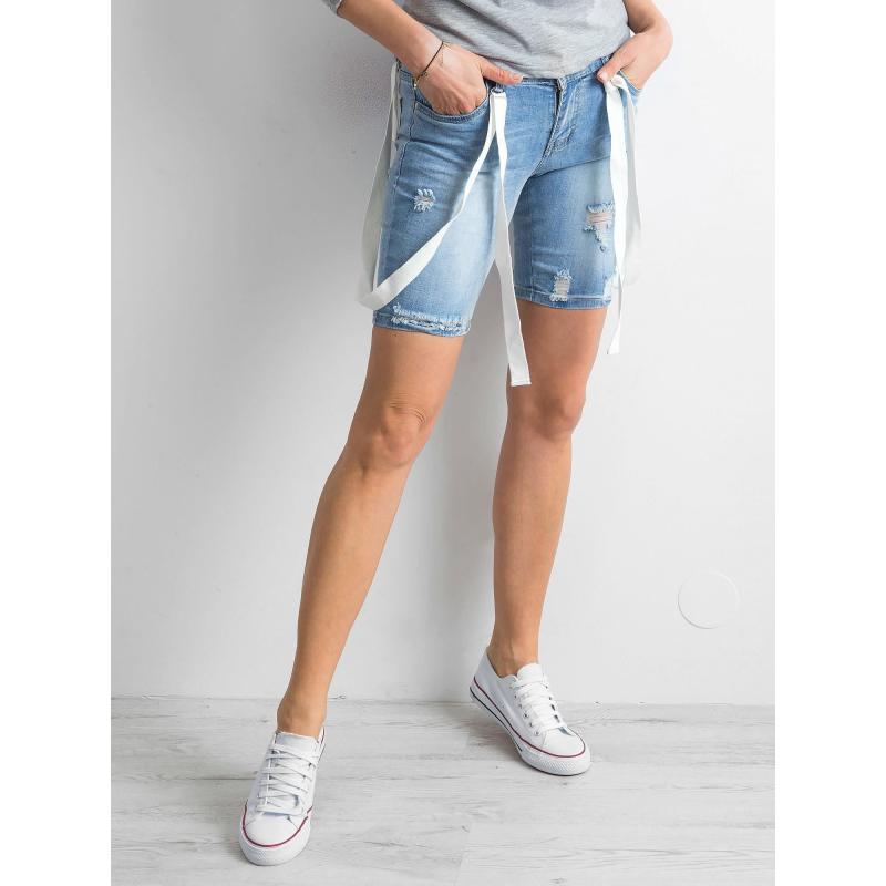 Dámské šortky s nášivkami ELI modré 